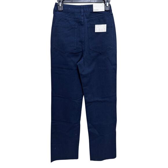 WeWoreWhat Womens High Rise Dad Jeans Size 25 French Navy Blue Raw Hem NWT - Picture 5 of 11
